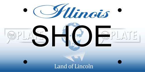 SHOE Illinois License Plate