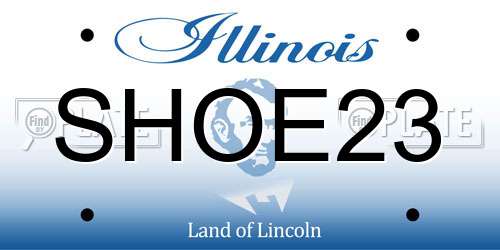 SHOE23 Illinois License Plate
