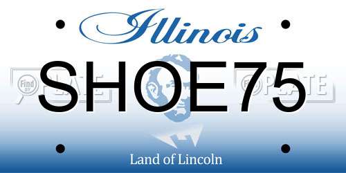 SHOE75 Illinois License Plate