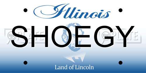 SHOEGY Illinois License Plate