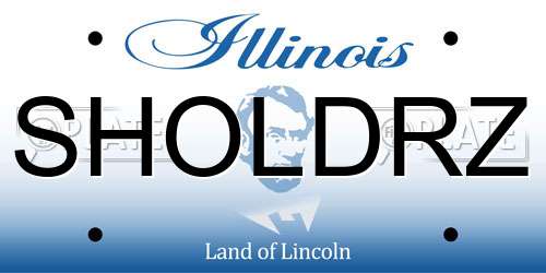 SHOLDRZ Illinois License Plate