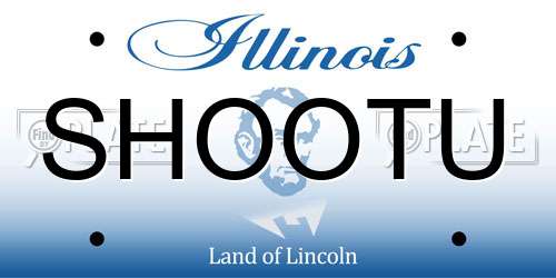 SHOOTU Illinois License Plate