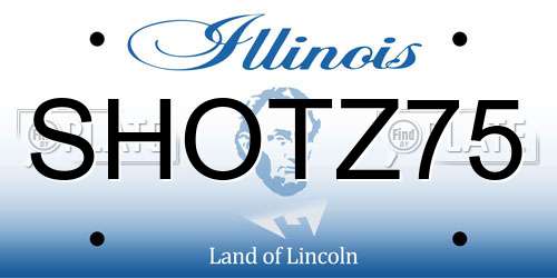 SHOTZ75 Illinois License Plate