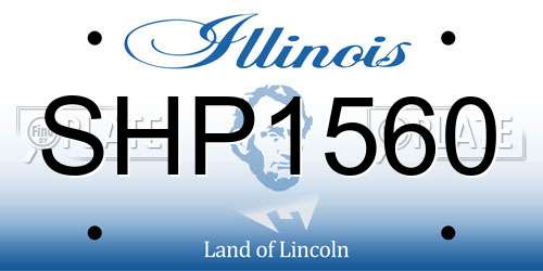 SHP1560 Illinois License Plate