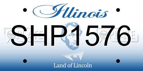 SHP1576 Illinois License Plate