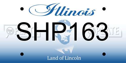SHP163 Illinois License Plate