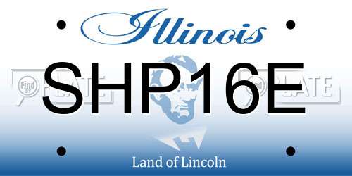 SHP16E Illinois License Plate