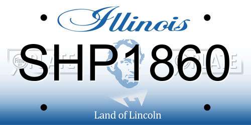 SHP1860 Illinois License Plate