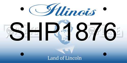 SHP1876 Illinois License Plate