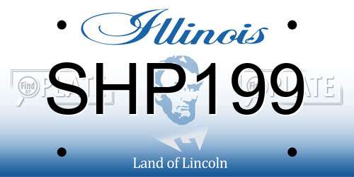 SHP199 Illinois License Plate
