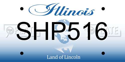 SHP516 Illinois License Plate