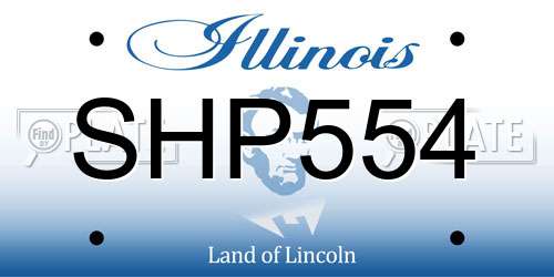 SHP554 Illinois License Plate