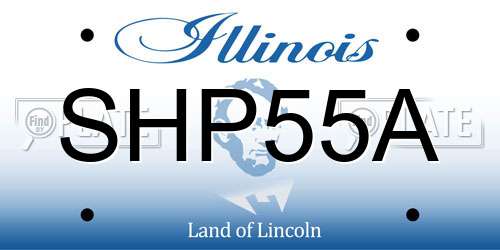 SHP55A Illinois License Plate