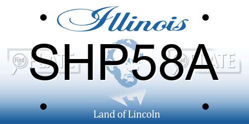 SHP58A Illinois License Plate