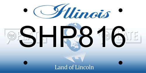 SHP816 Illinois License Plate