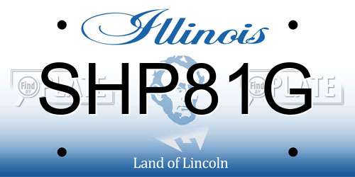 SHP81G Illinois License Plate