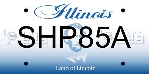 SHP85A Illinois License Plate