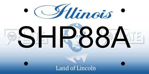 SHP88A Illinois License Plate