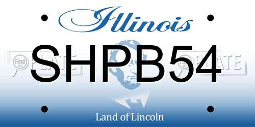 SHPB54 Illinois License Plate