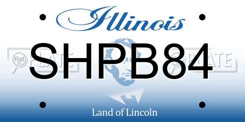 SHPB84 Illinois License Plate