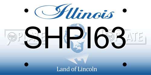SHPI63 Illinois License Plate