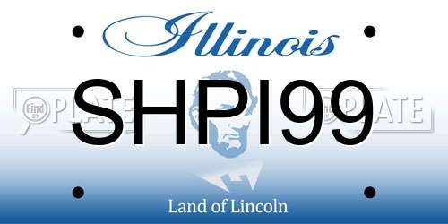 SHPI99 Illinois License Plate
