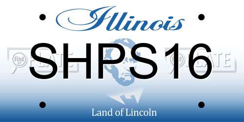 SHPS16 Illinois License Plate