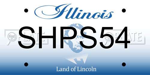 SHPS54 Illinois License Plate