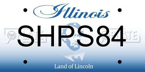 SHPS84 Illinois License Plate