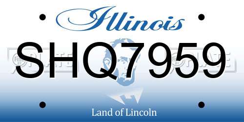 SHQ7959 Illinois License Plate