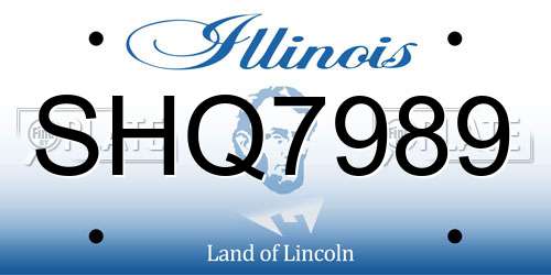 SHQ7989 Illinois License Plate