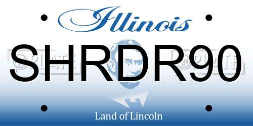SHRDR90 Illinois License Plate