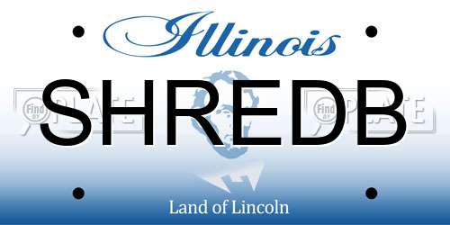 SHREDB Illinois License Plate