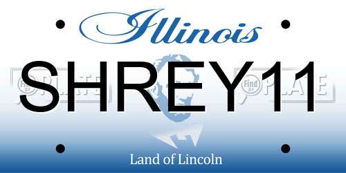 SHREY11 Illinois License Plate