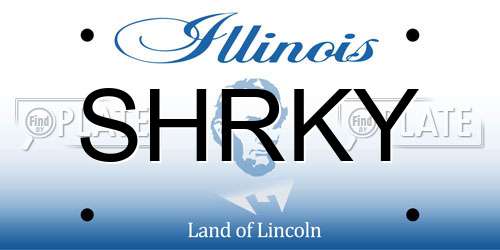 SHRKY Illinois License Plate
