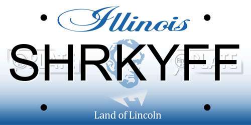 SHRKYFF Illinois License Plate