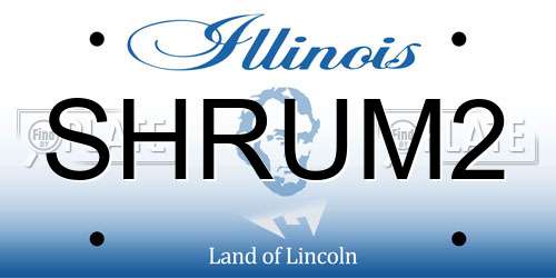 SHRUM2 Illinois License Plate