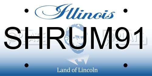 SHRUM91 Illinois License Plate