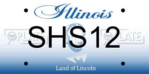SHS12 Illinois License Plate