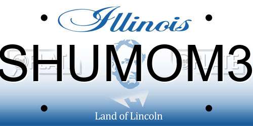 SHUMOM3 Illinois License Plate