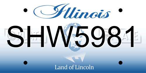 SHW5981 Illinois License Plate