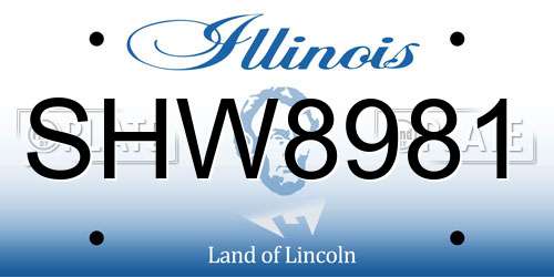 SHW8981 Illinois License Plate