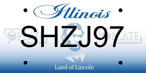 SHZJ97 Illinois License Plate