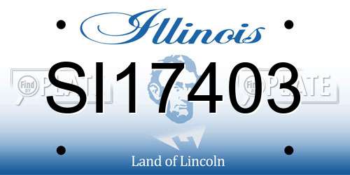 SI17403 Illinois License Plate