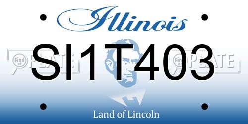 SI1T403 Illinois License Plate