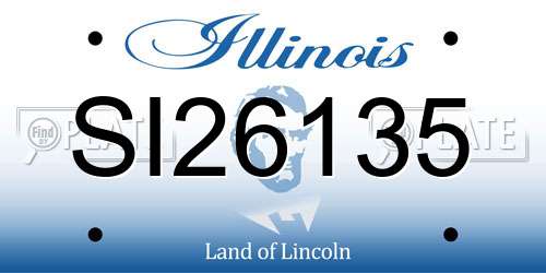 SI26135 Illinois License Plate