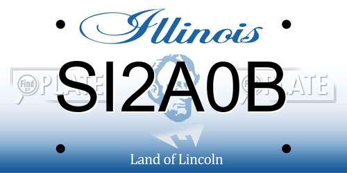 SI2A0B Illinois License Plate