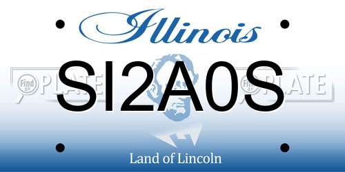 SI2A0S Illinois License Plate