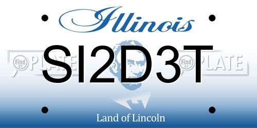 SI2D3T Illinois License Plate