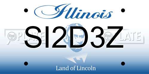 SI2D3Z Illinois License Plate